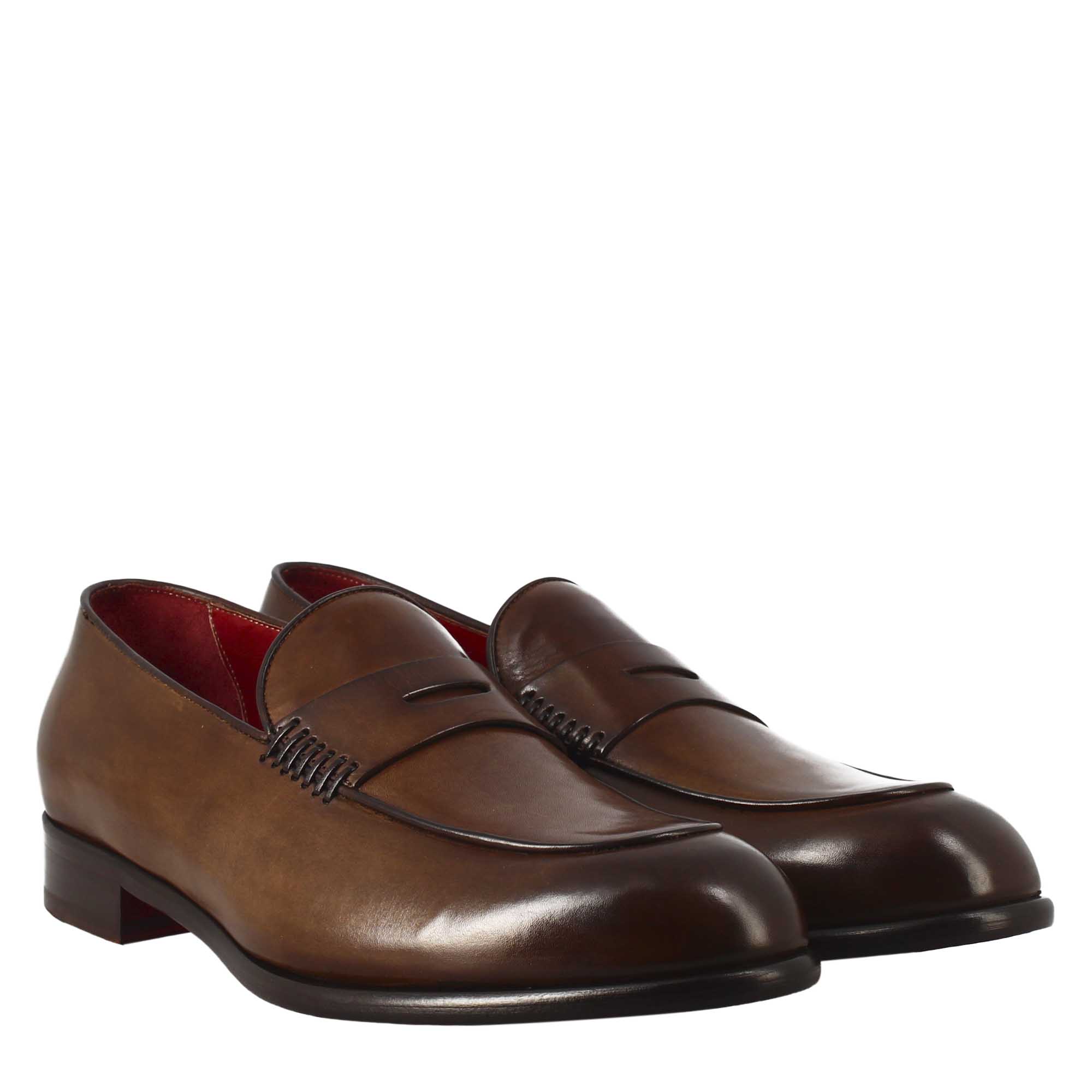 Brown Moccasin in full grain leather