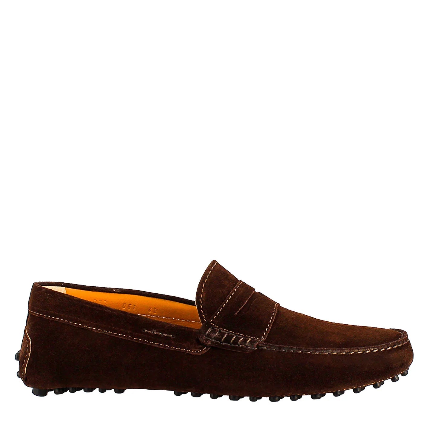 Dark Brown Lined Suede Loafers