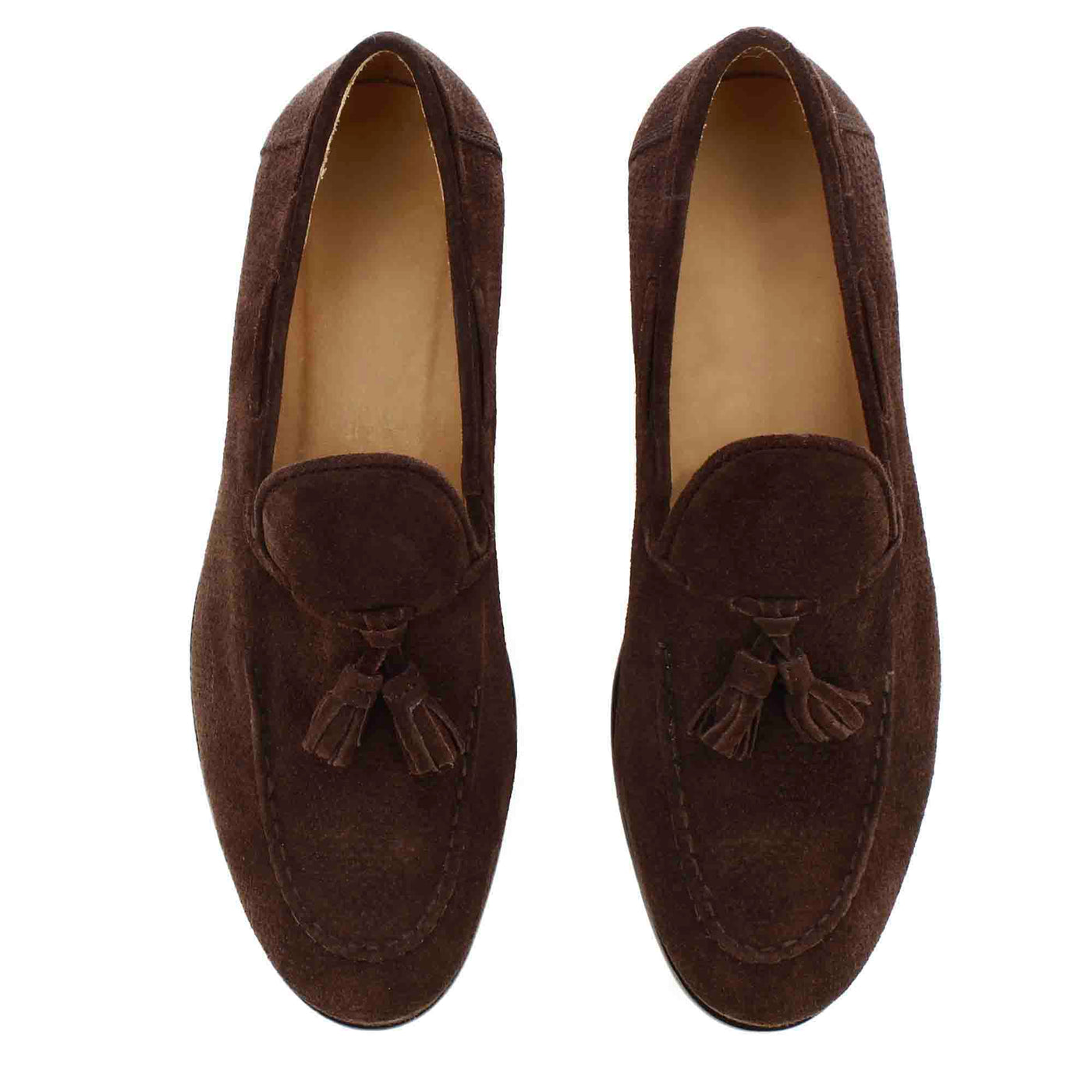 Suede Moccasin with Brown Tassels