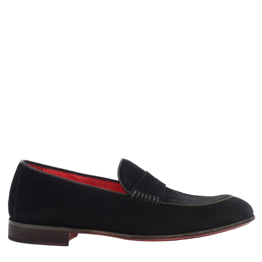 Comfort Men's Black Suede Moccasin