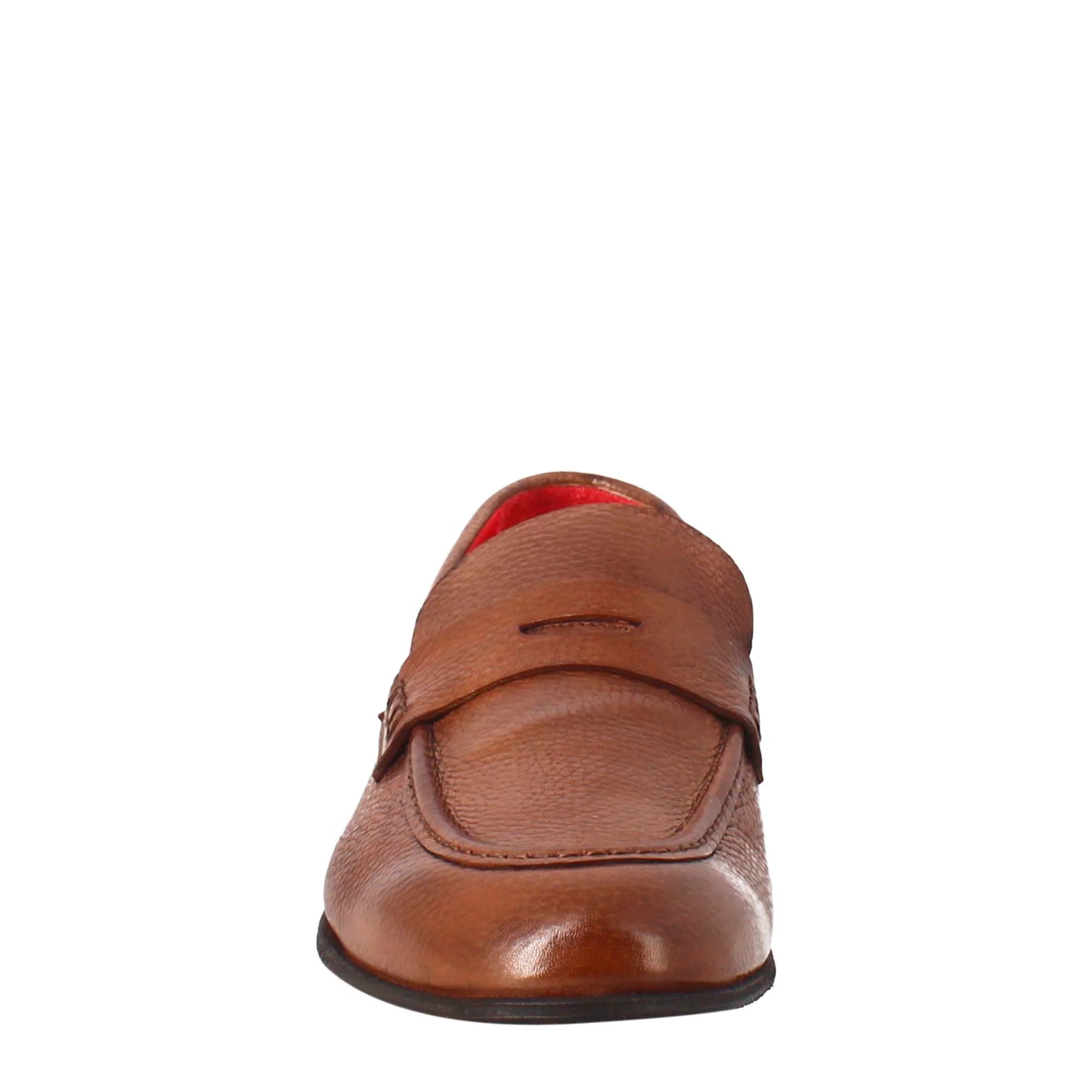 Men's Tan Moccasin in Leather