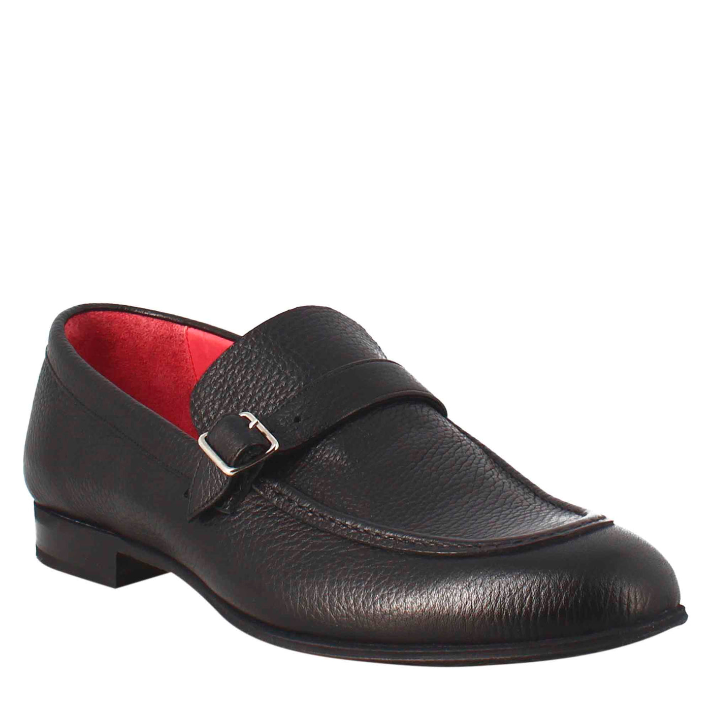 Black Moccasin in Smooth Leather