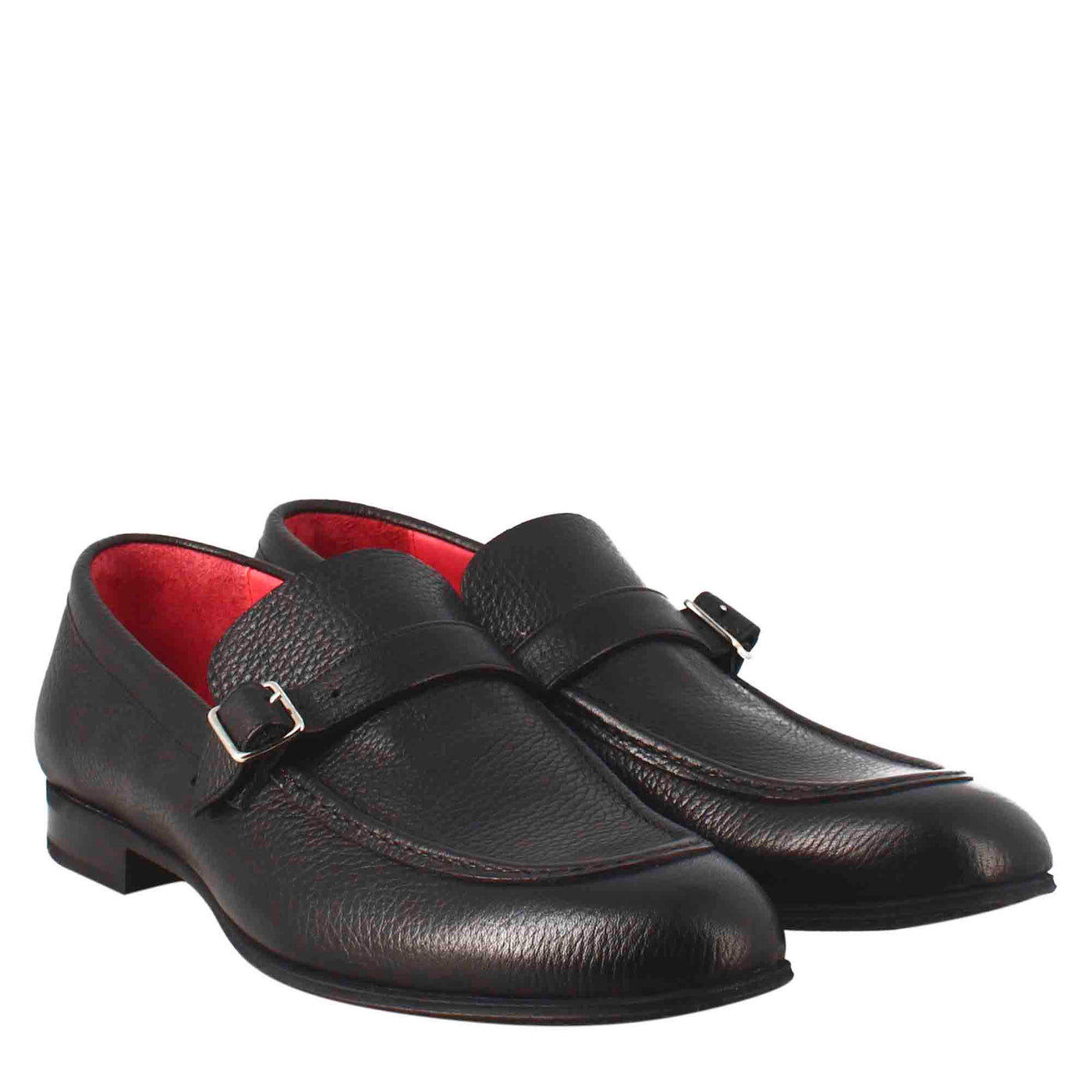 Black Moccasin in Smooth Leather