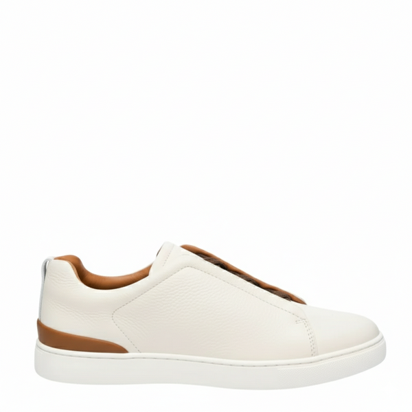 Men's Textured Triple Stitch Sneaker - CREAM TAN
