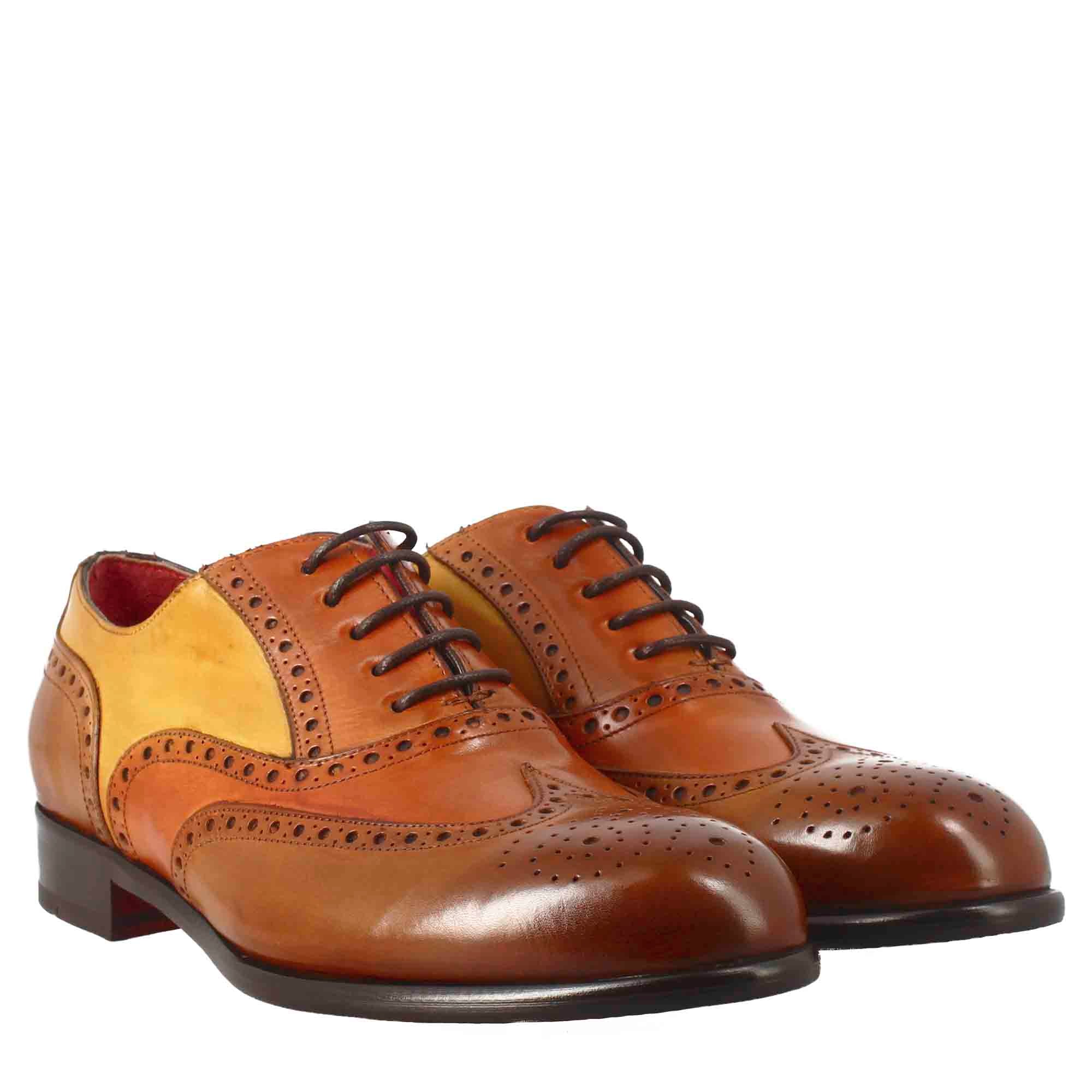 Men Solid Lace-Up Leather Oxford Shoes