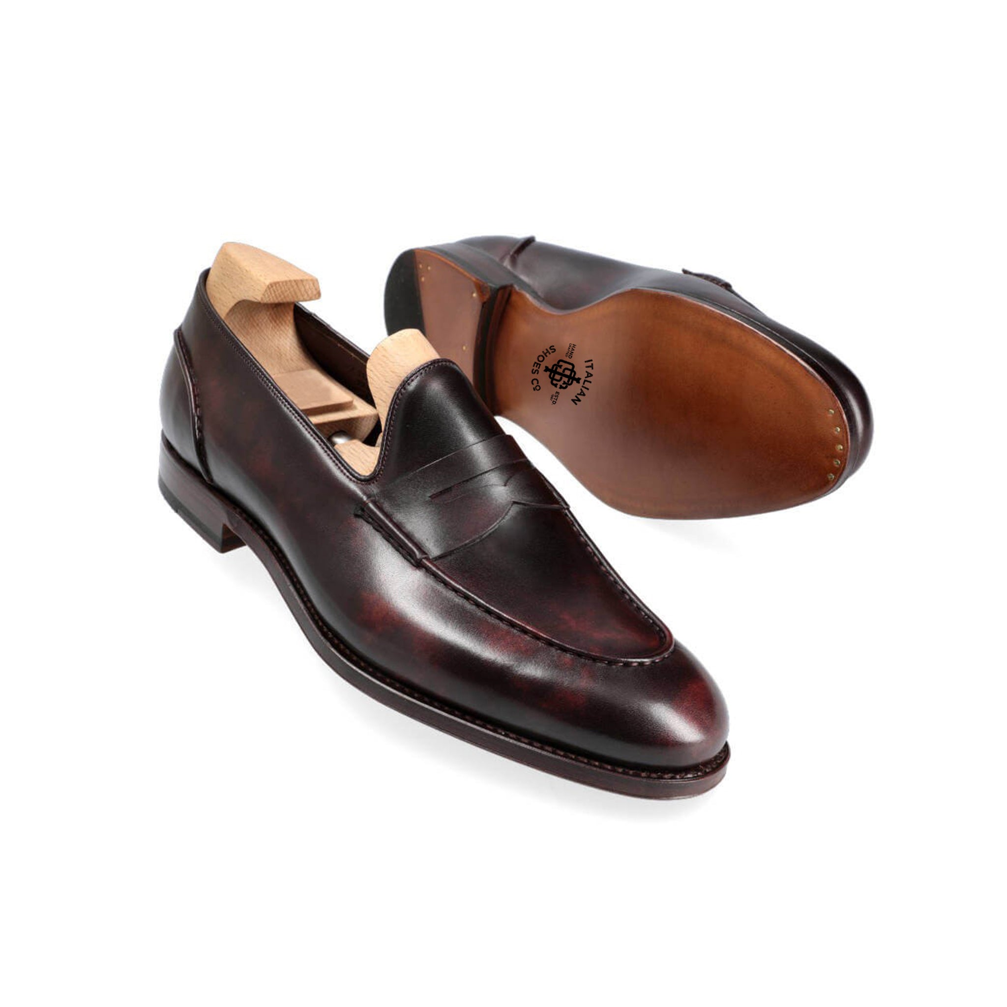 Brown Penny Loafers for Men's