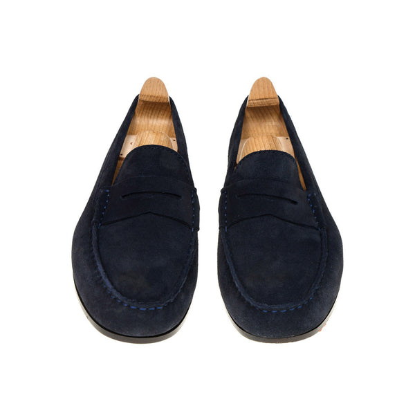 Navy Leather Penny Loafers