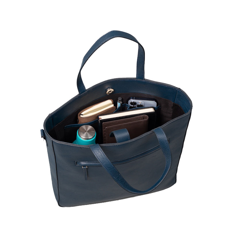 The Poet Leather Tote Brown Bag