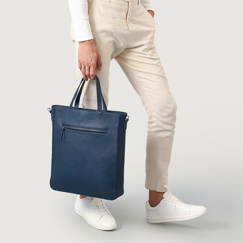 The Poet Leather Tote Brown Bag