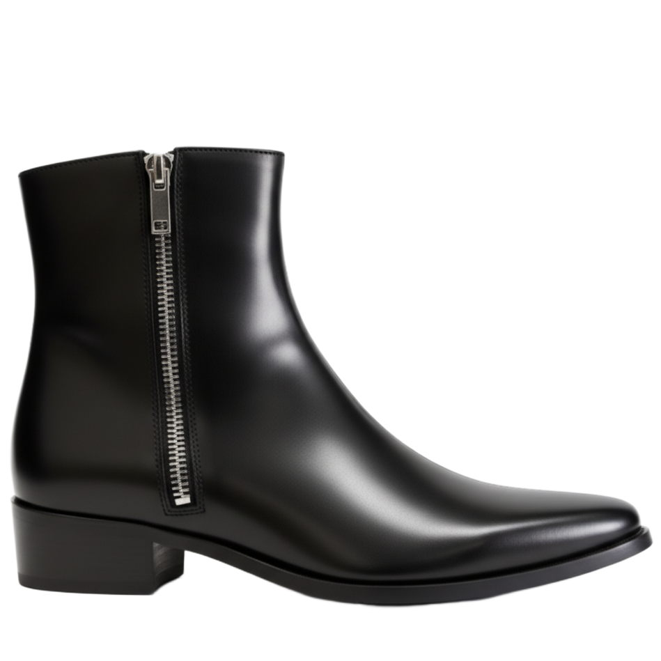Rexoluxe Sleek Leather Ankle Boots