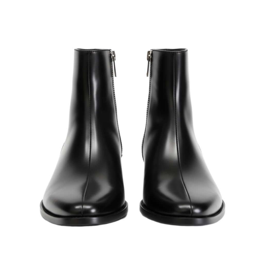 Rexoluxe Sleek Leather Ankle Boots