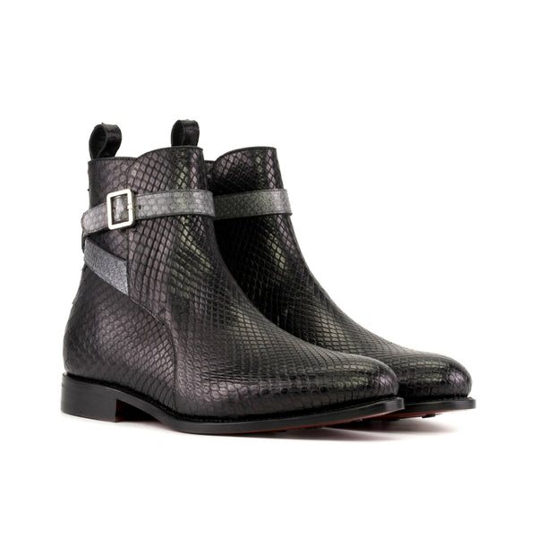 Round Toe Python Jodhpur Boots
