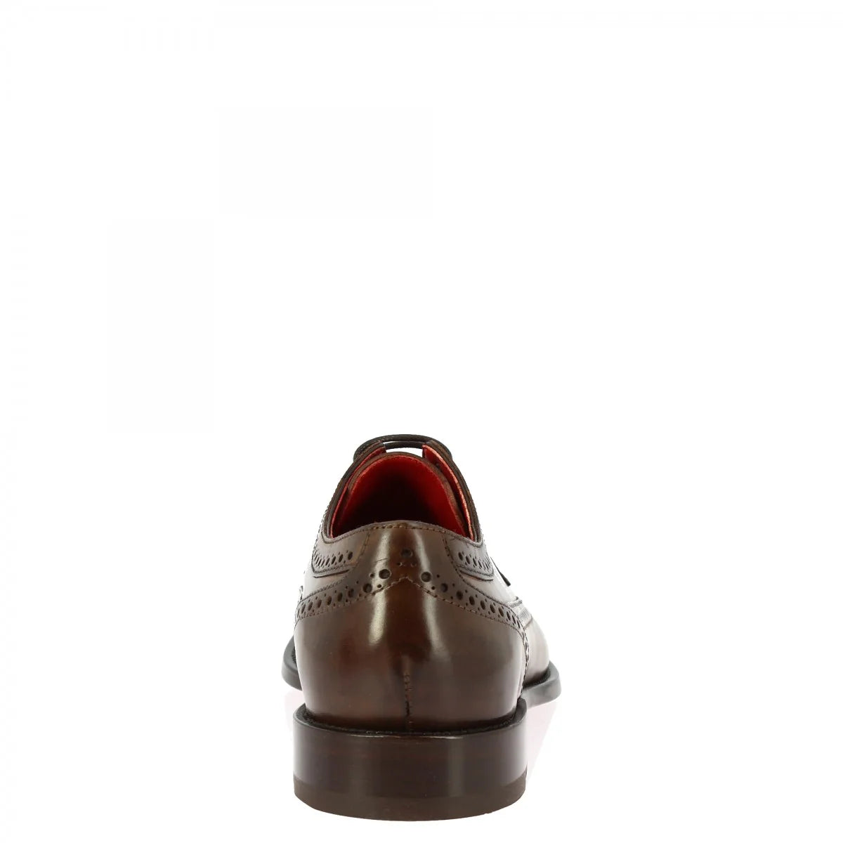 Dark Brown Calf Leather Half Brogues Shoes