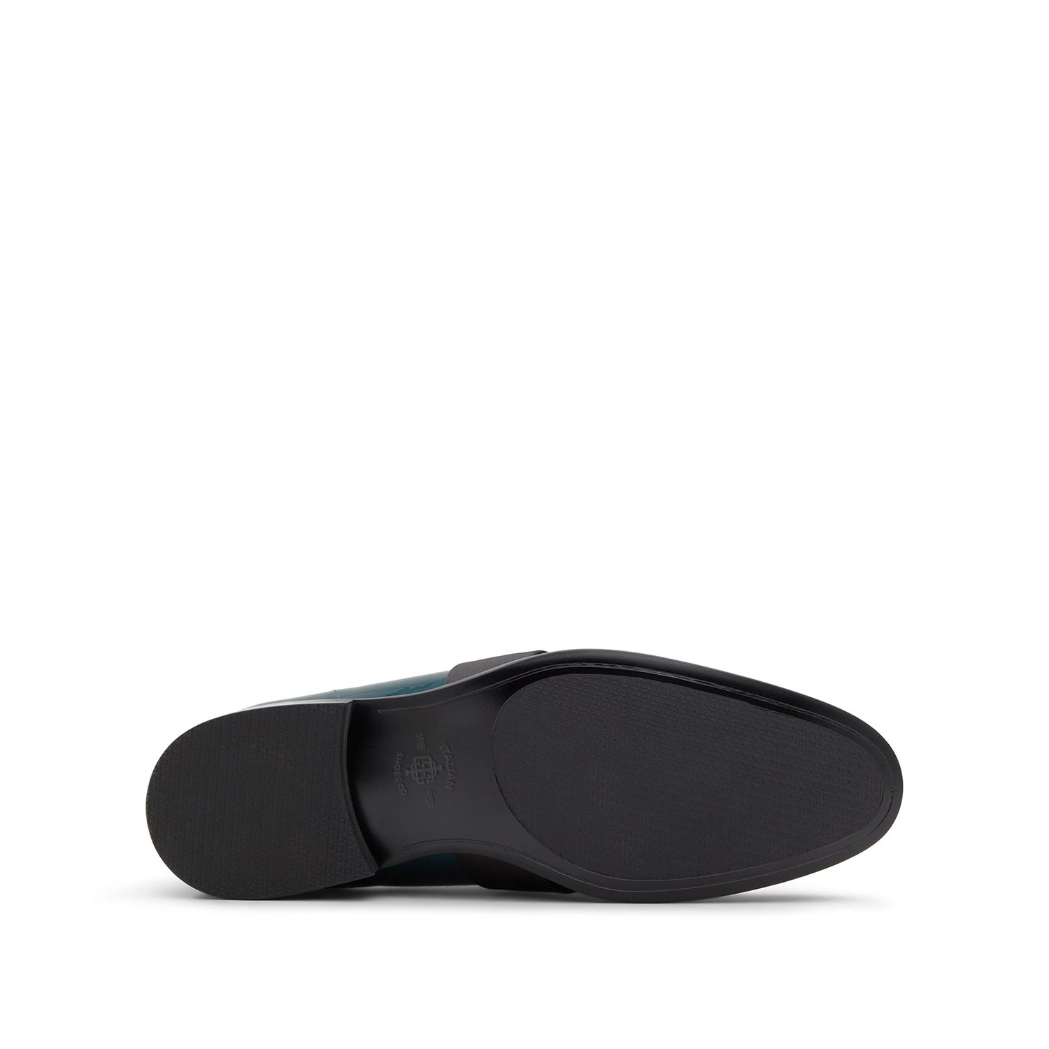 Turquoise Black Strap Loafers