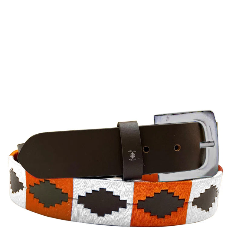 Handmade Stile Polo Premium Silver Buckle Leather Belt