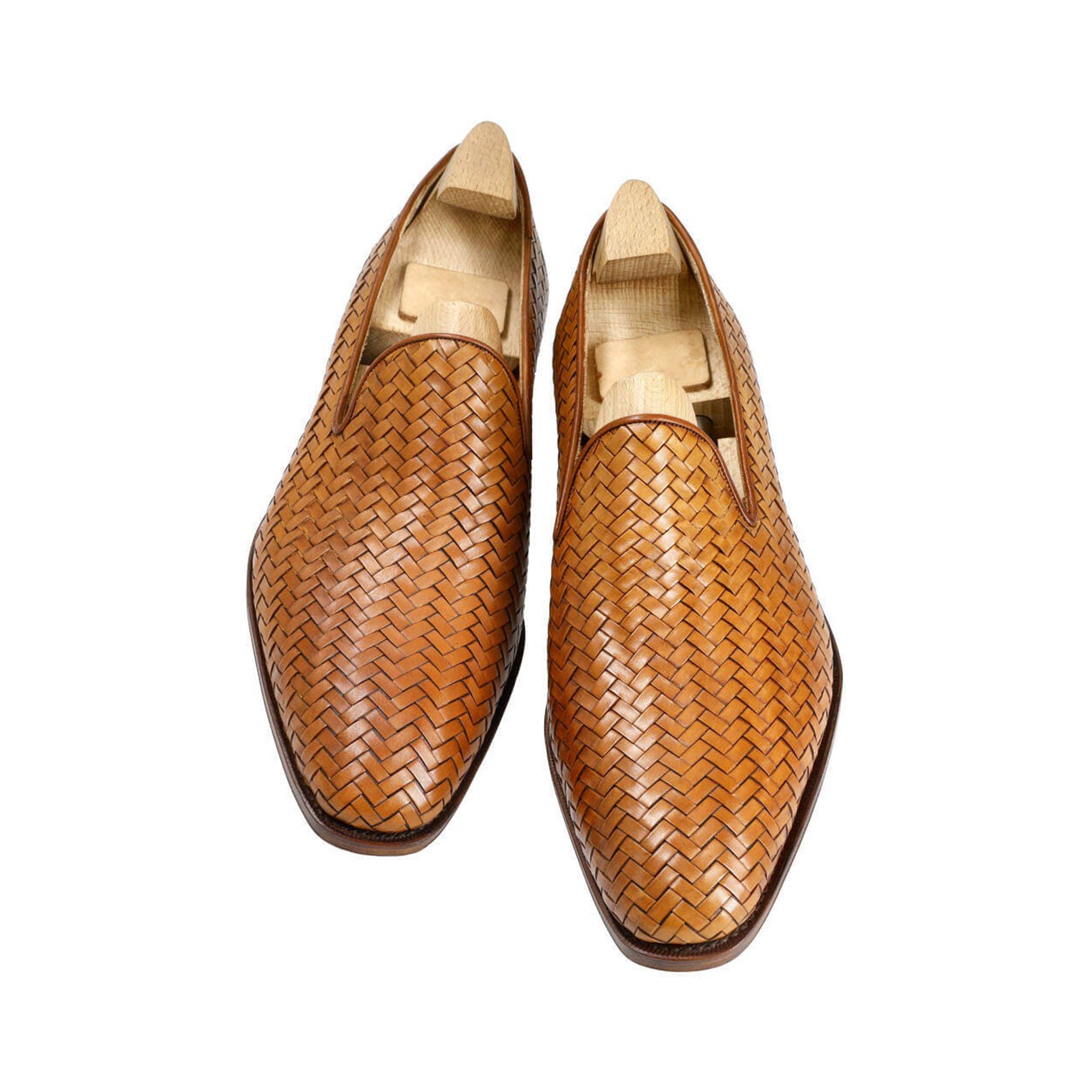 Tanned Braided Slip-In Shoes