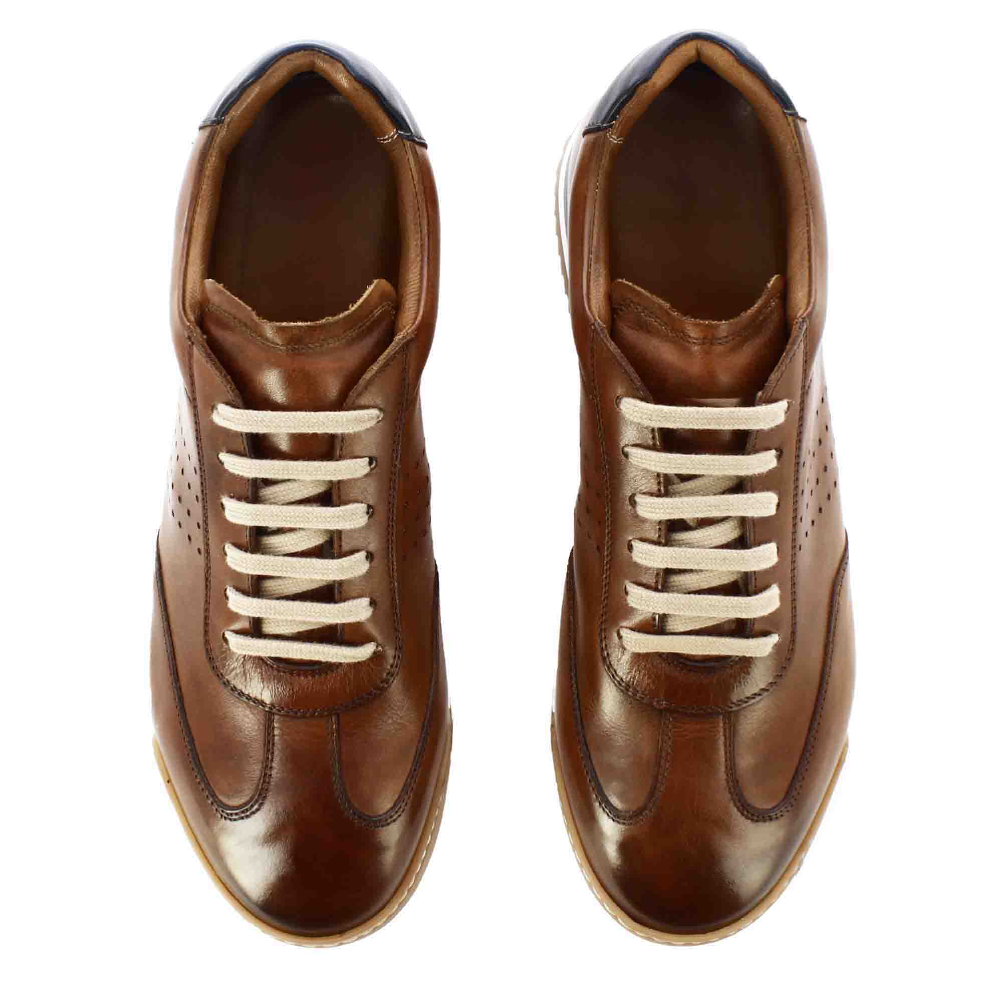 Light Brown Leather Casual Sneaker