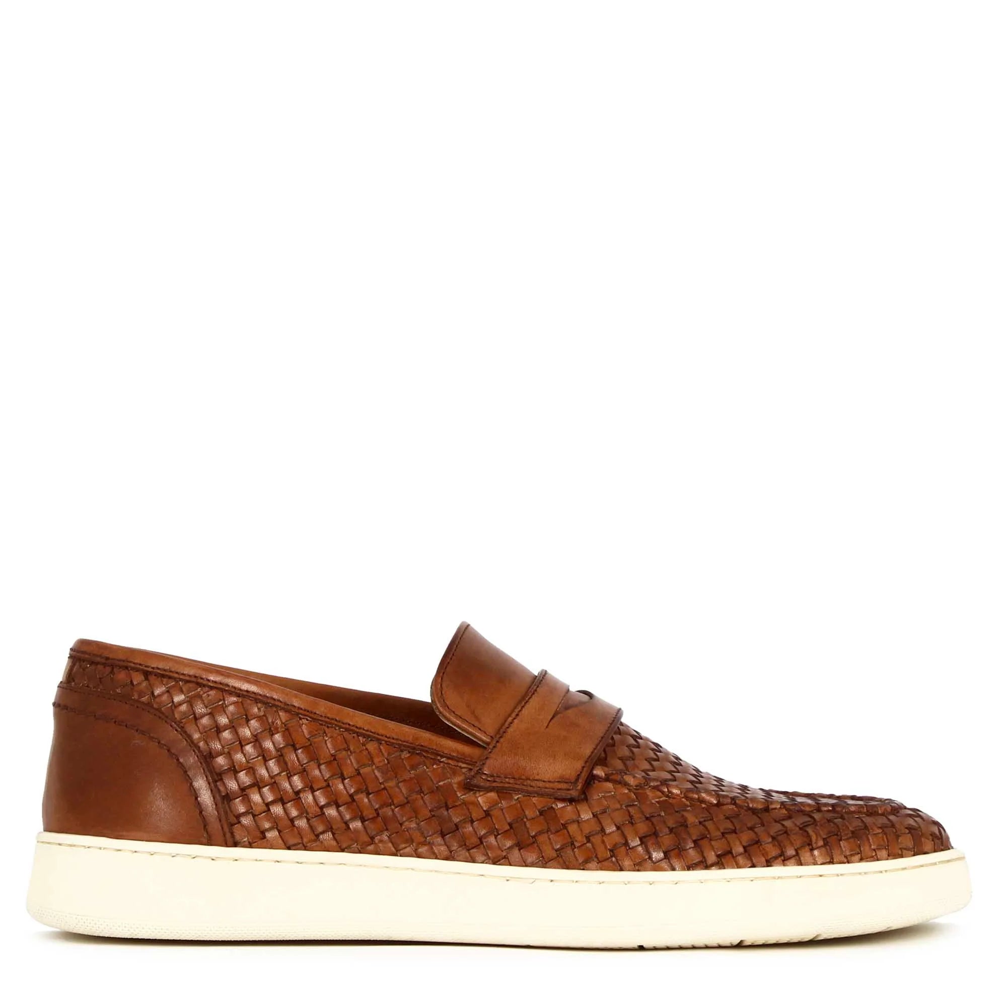 Men's sneaker in woven leather