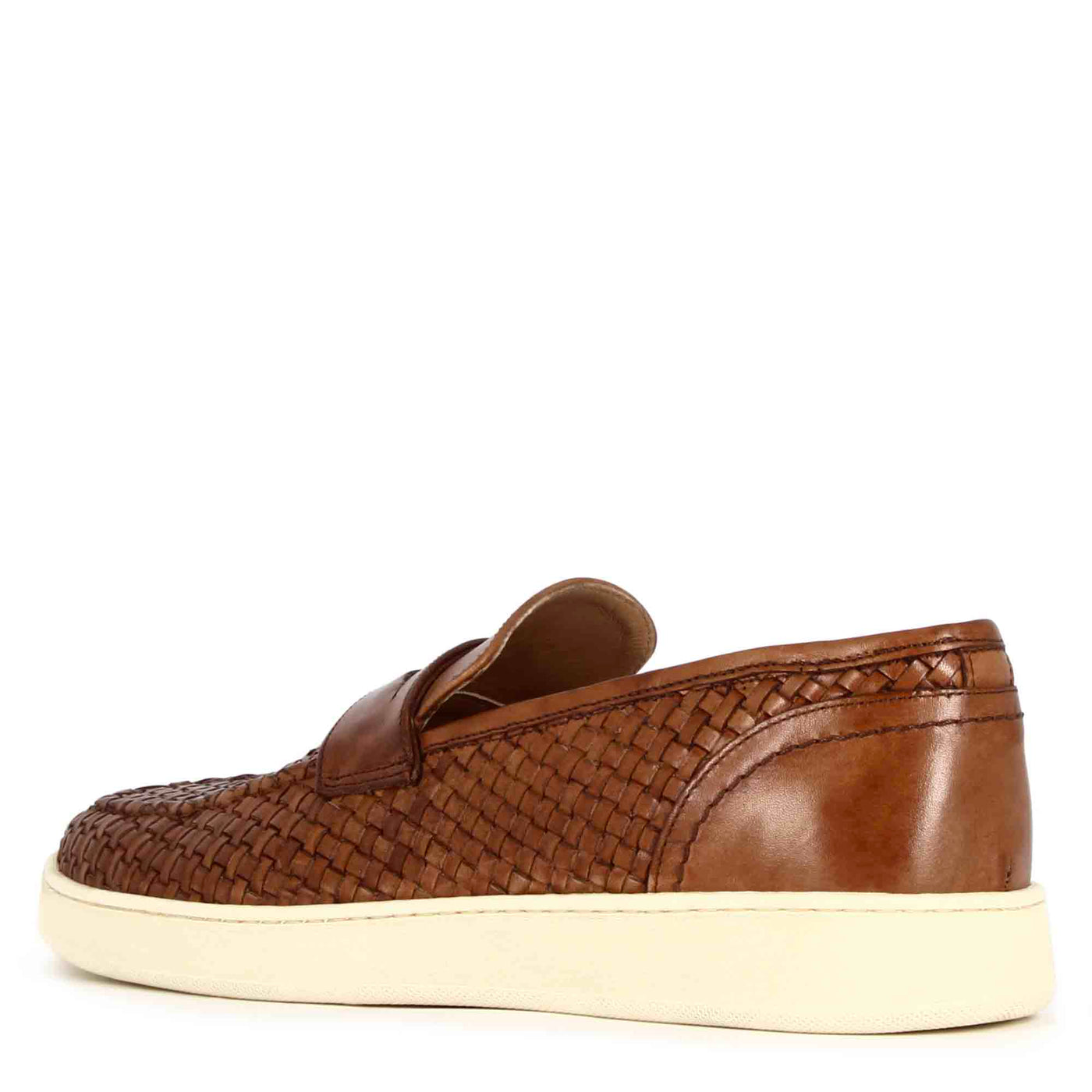 Men's Loafer Made Of Woven Leather Color