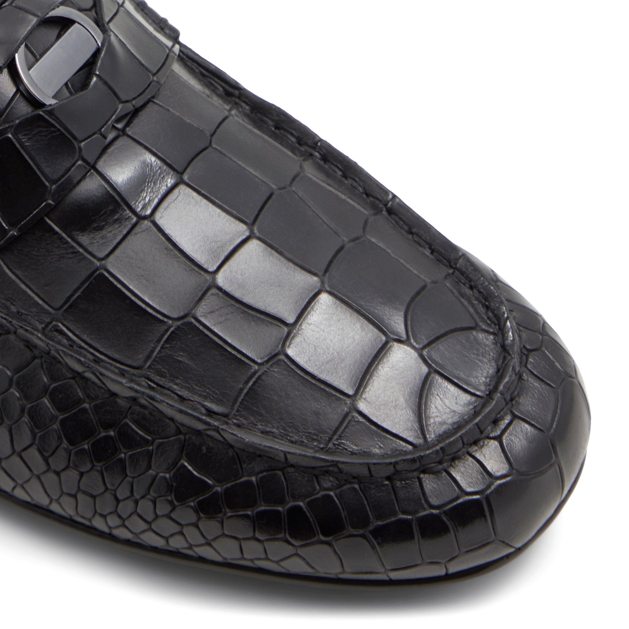 Croco X Pythan Textured Leather Loafers