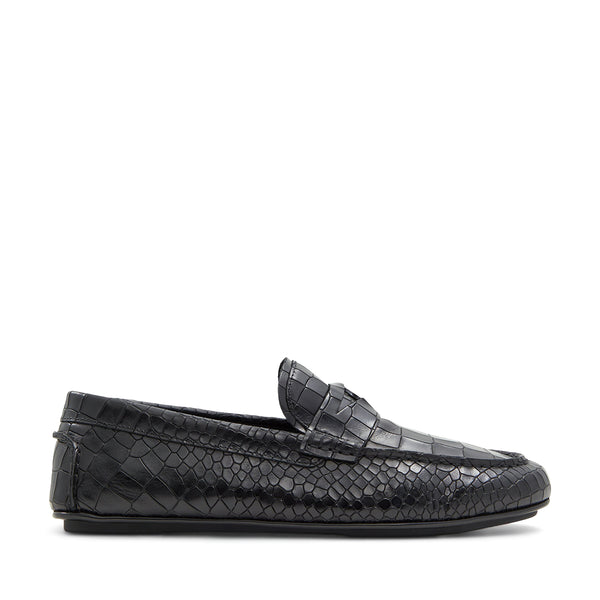 Croco X Pythan Textured Leather Loafers