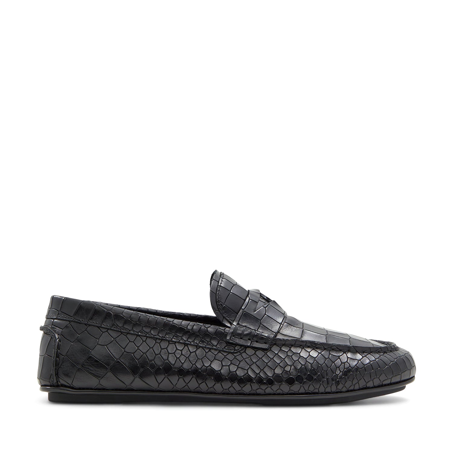 Croco X Pythan Textured Leather Loafers