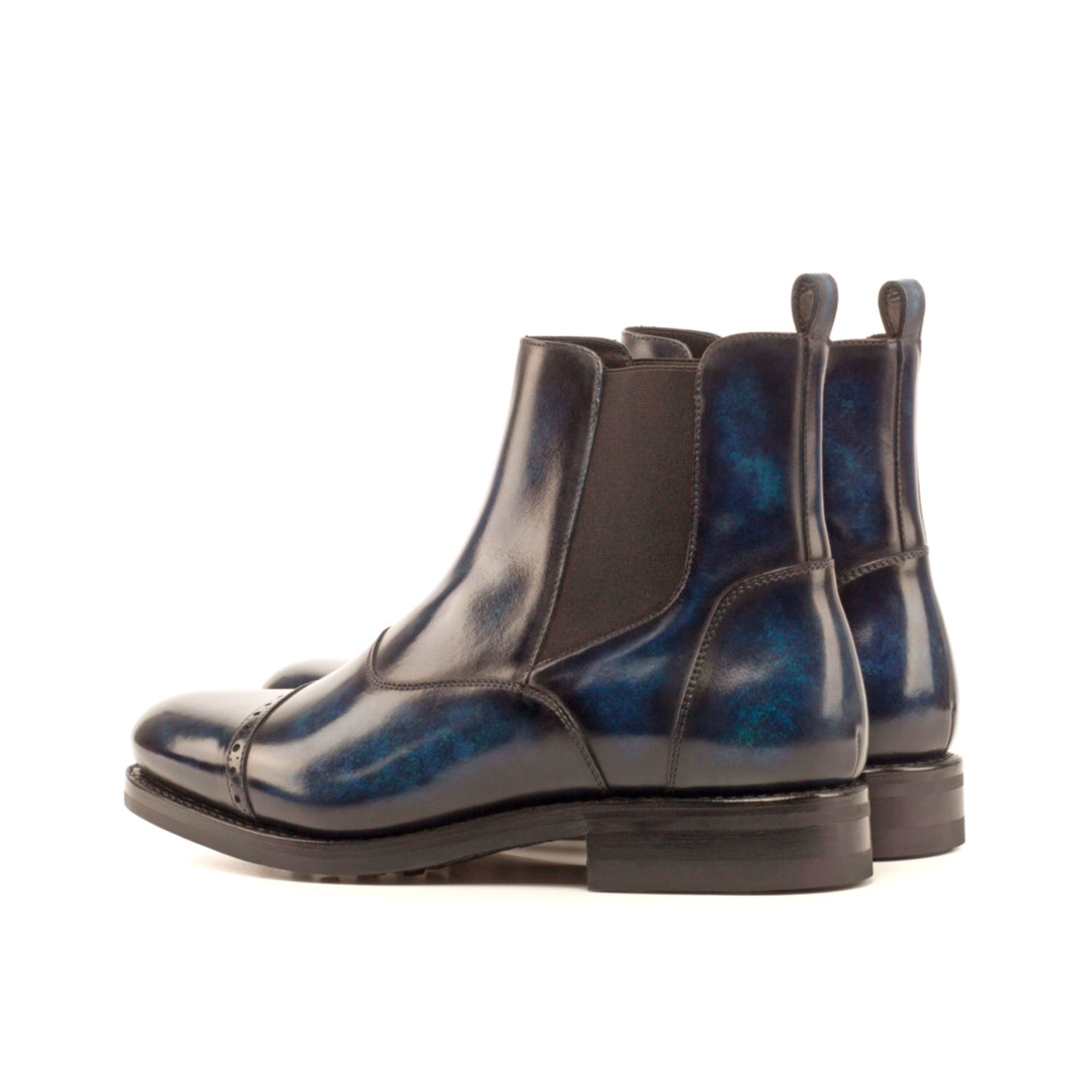 Navy Patina Chelsea Boots
