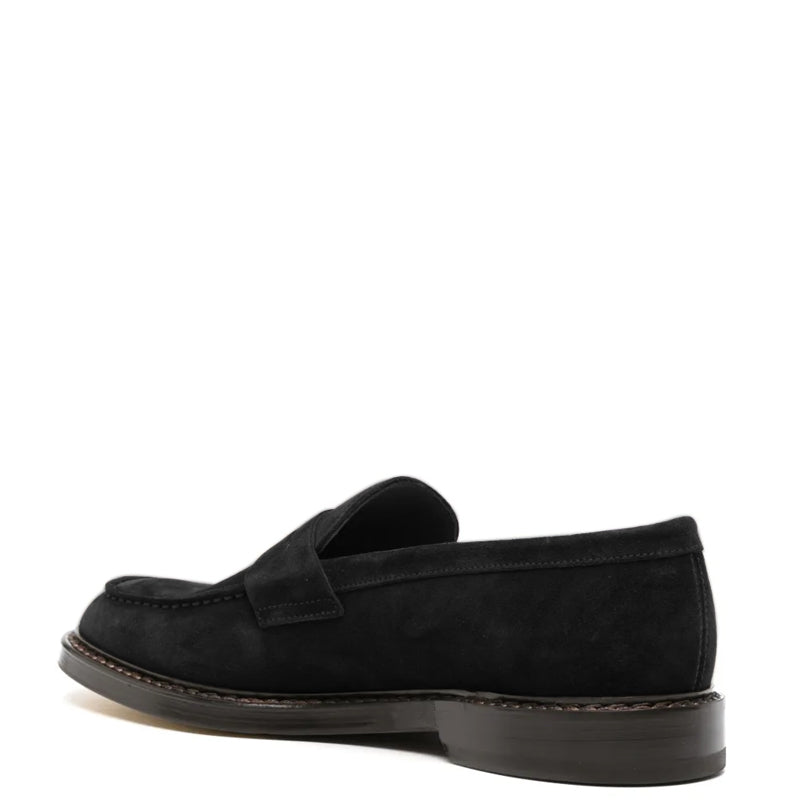Classic Suede Leather Black Loafer For Men