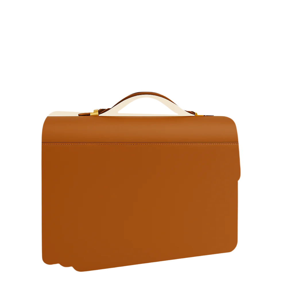 Men's Double Compartment Classy Tan Briefcase