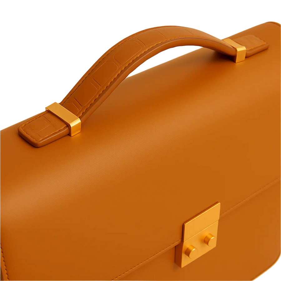 Men s Double Compartment Classy Tan Briefcase