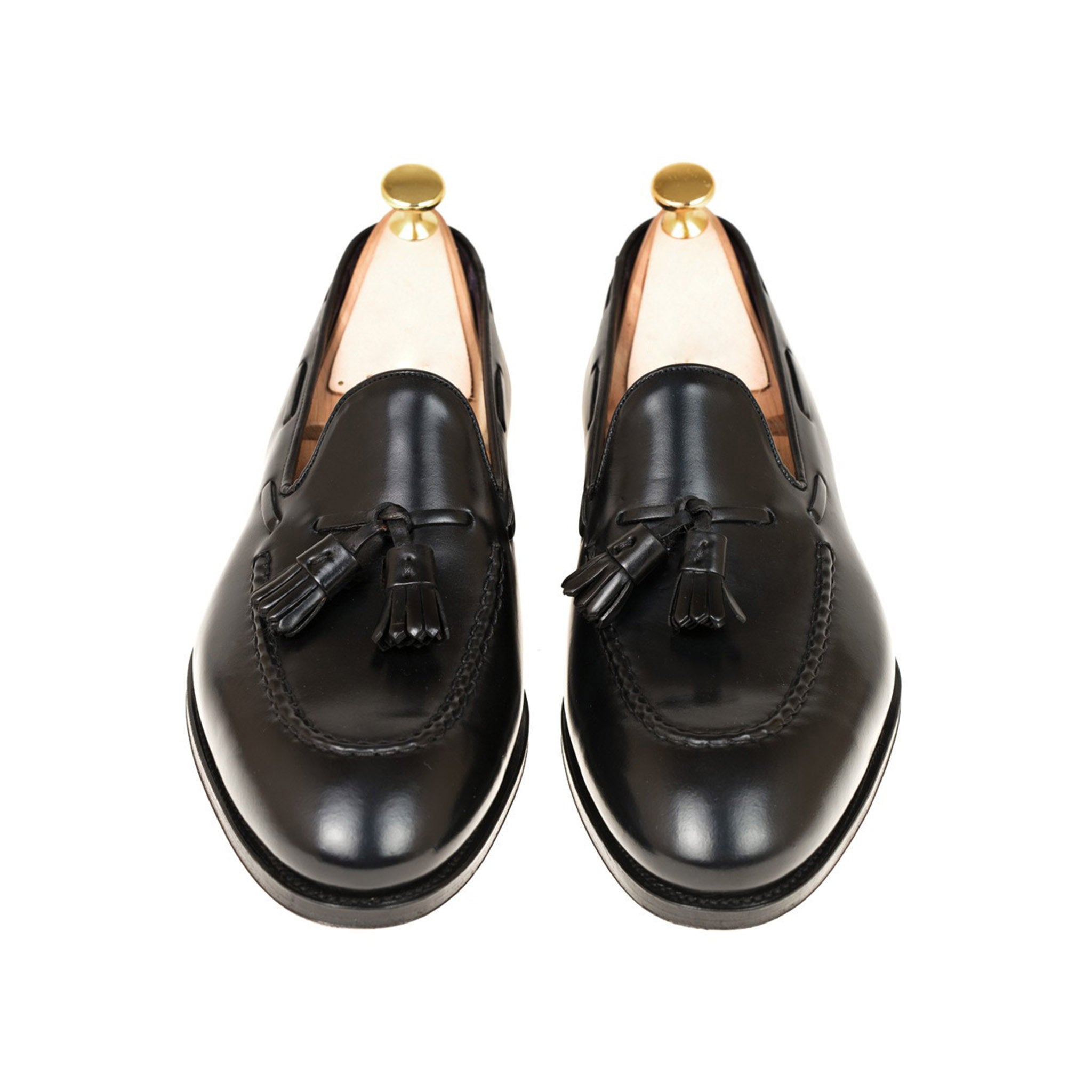 Aurora Black Leather Tassel Loafer
