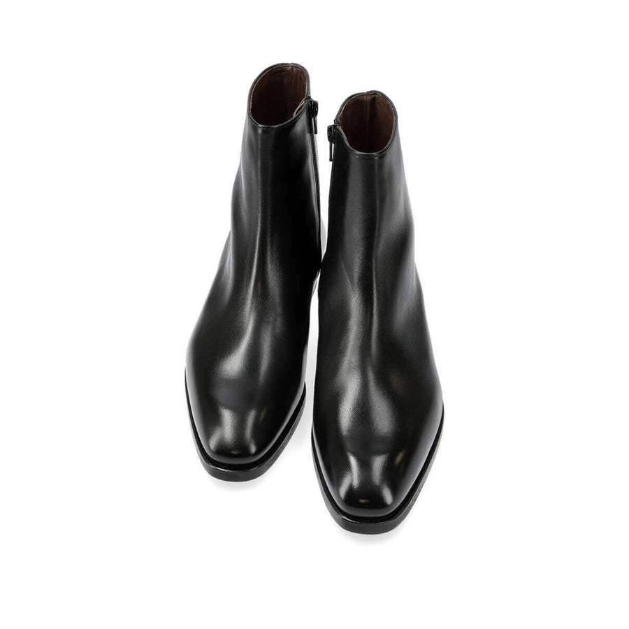 Captoe Leather High Ankle Boots