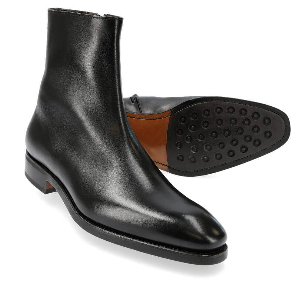 Captoe Leather High Ankle Boots