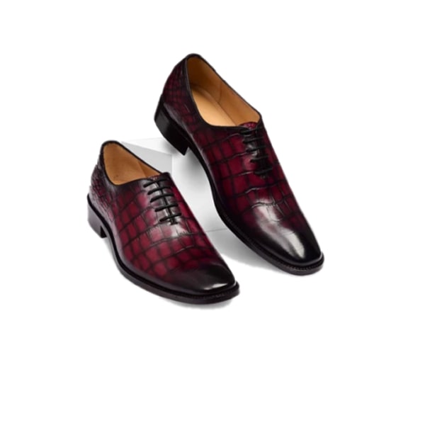 Oxford Classic Dress up Burgundy Hand Colored Shoes