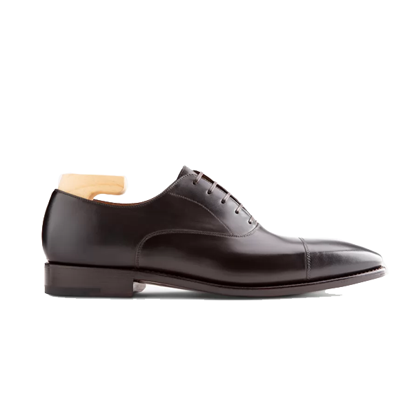 Oxfords Matt Black Leather Men Shoes India 576