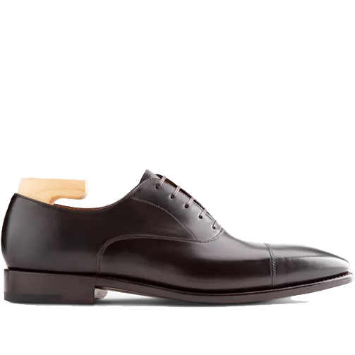 Oxfords Matt Black Leather Men Shoes India 576