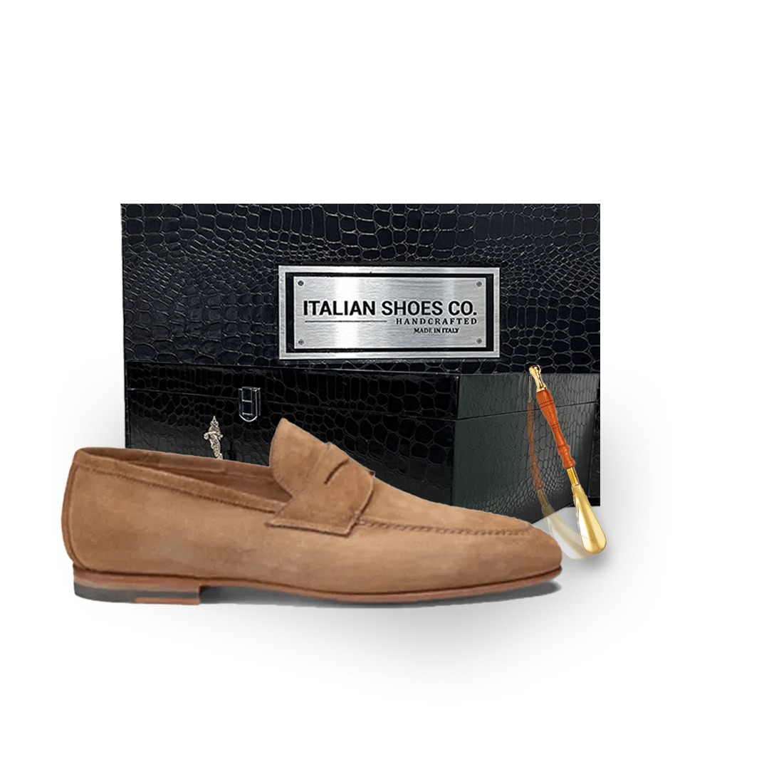 Suede Tan Loafer Slip-on Shoes