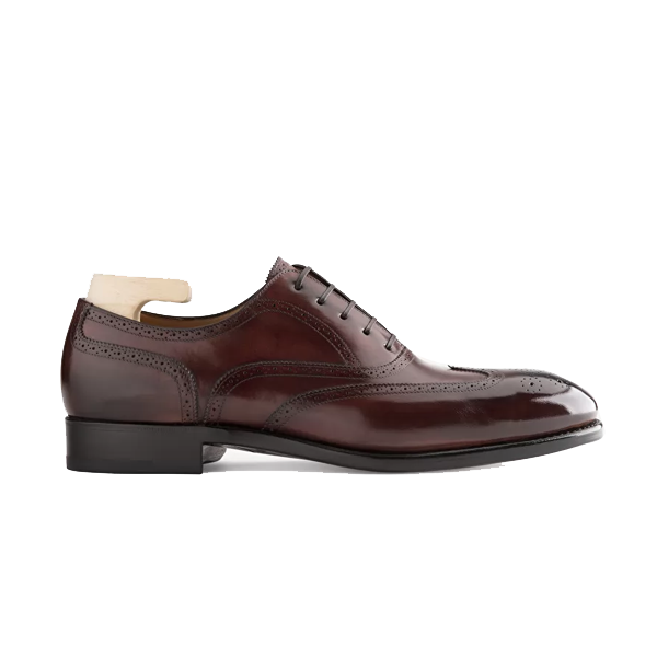 Oxford Dark Burgundy Leather Shoes 552