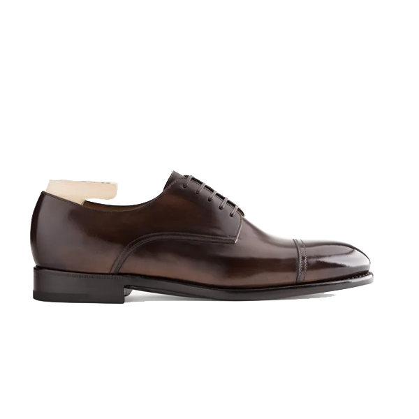 Derby Blucher Shade Brown Leather Shoes