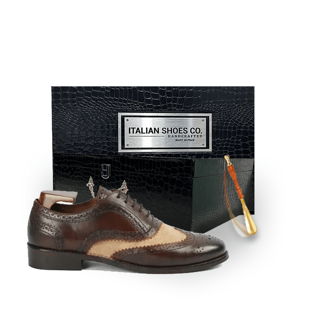 Wingtip Oxford Brogue Dark Brown Shoes