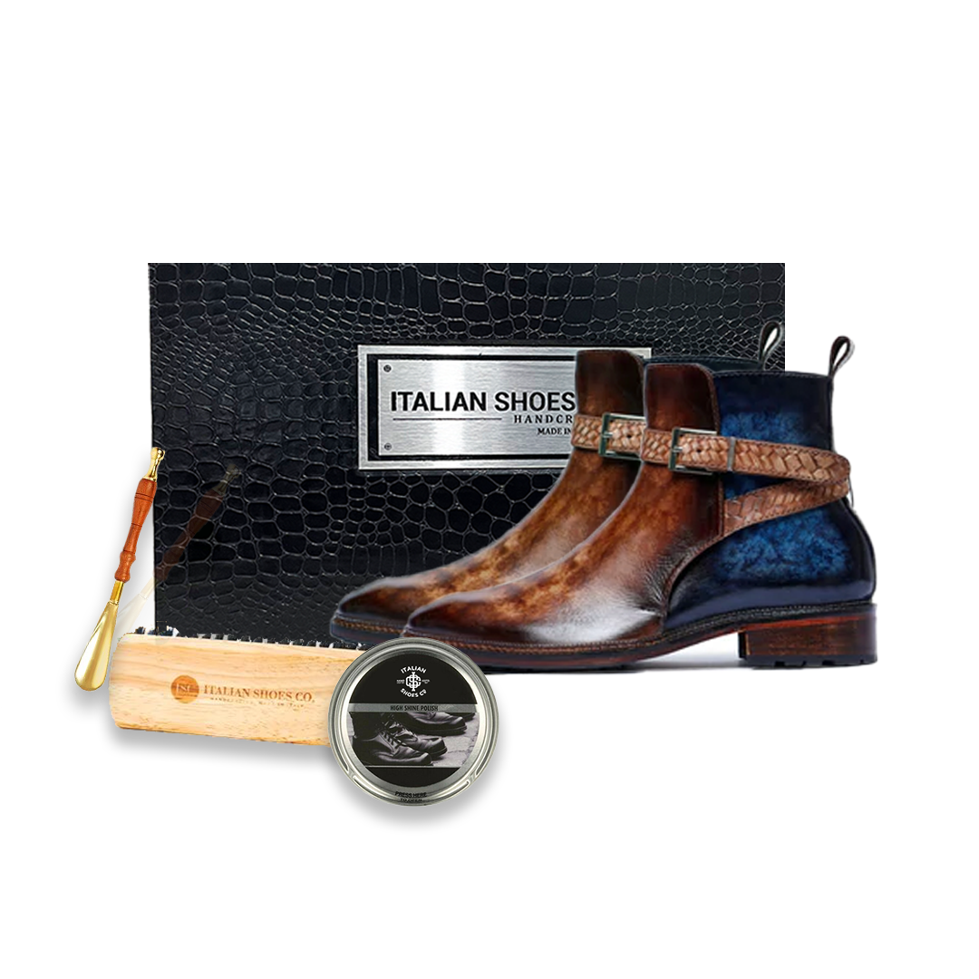 Andrea Cross Strap Boots