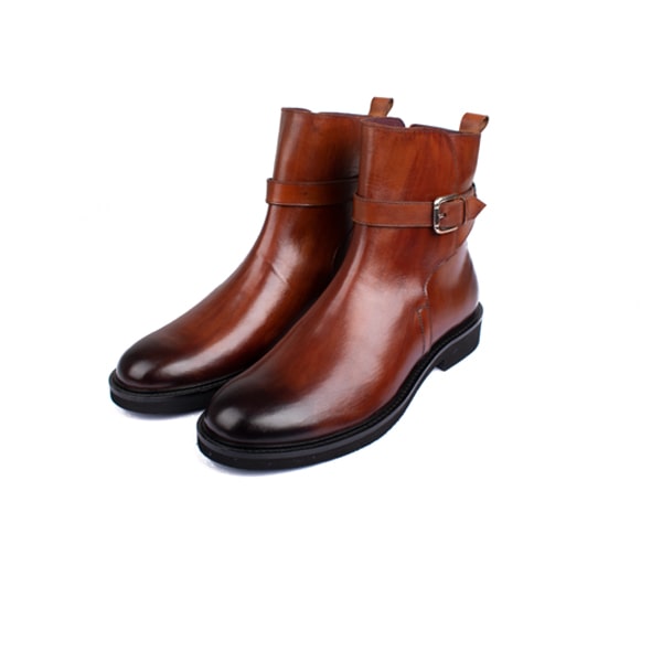Classic High Ankle Boots In Brown