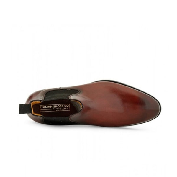 Classic Chelsea Round Toe Burgundy Boots