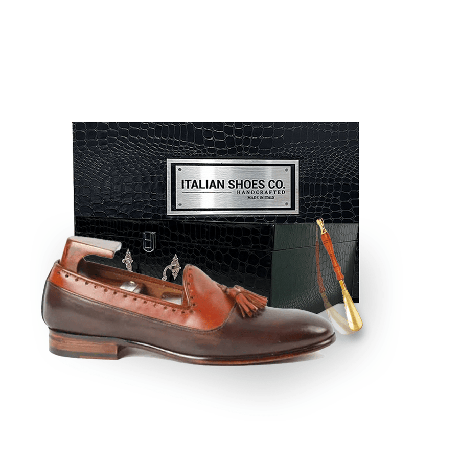 Tassel Two Tone Leather Loafer