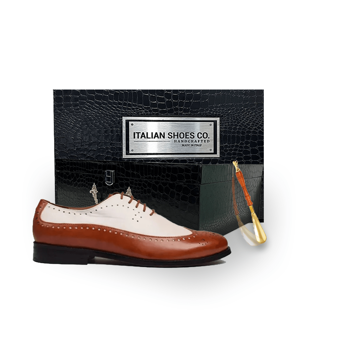 Wingtip Oxford Brogue Hand Crafted Italian Leather Shoes