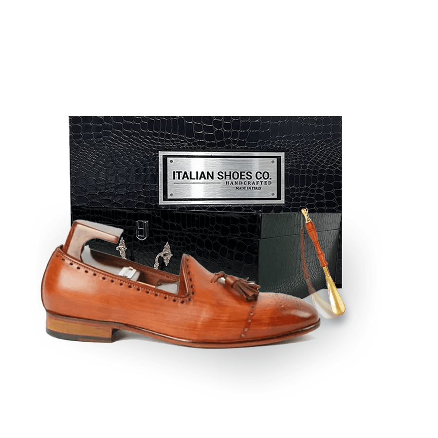 Tassel Leather Shade Brown Loafer