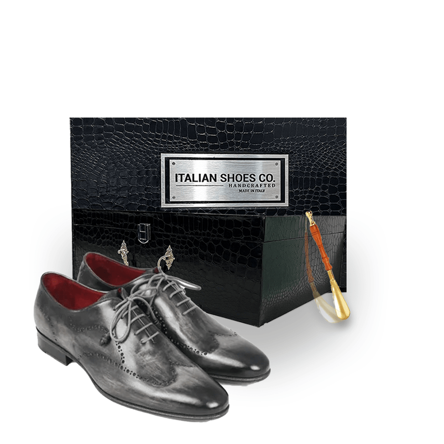 Wingtip Oxford Italian Men Shoes with Leather