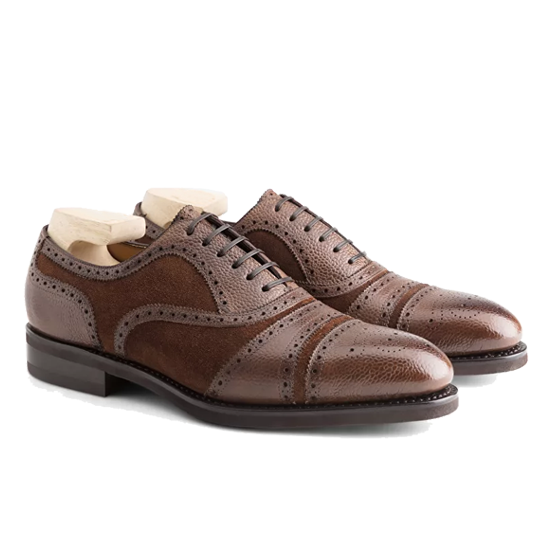 Oxford Brown Suede Leather Shoes