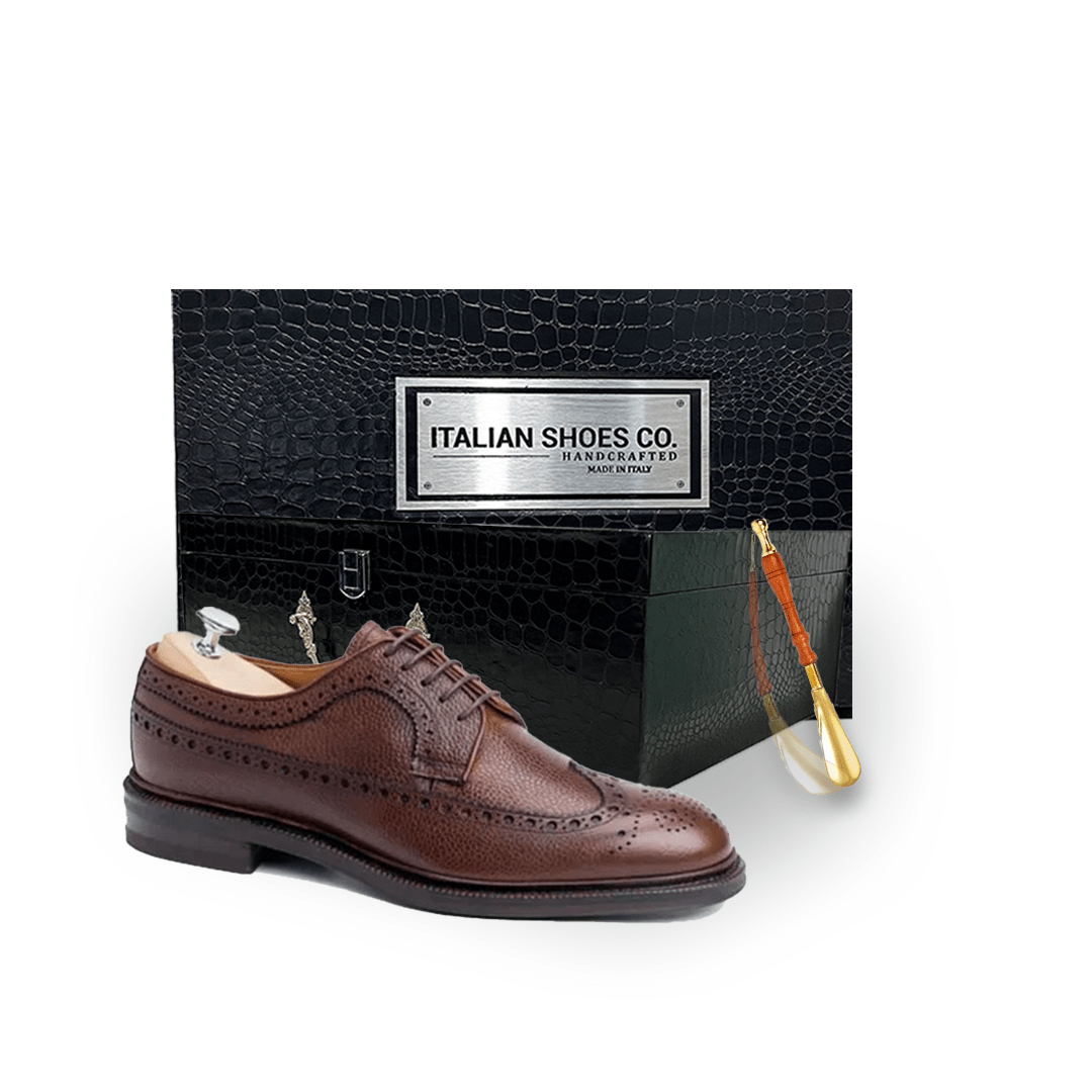 Wingtip Derby Leather Shoes