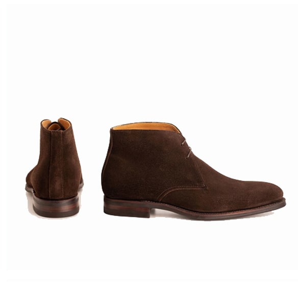 Derby Dark Brown Suede Chukka Ankle Boots